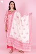 Chanderi Silk Kurta Dupatta And Pant Set With Block Print
